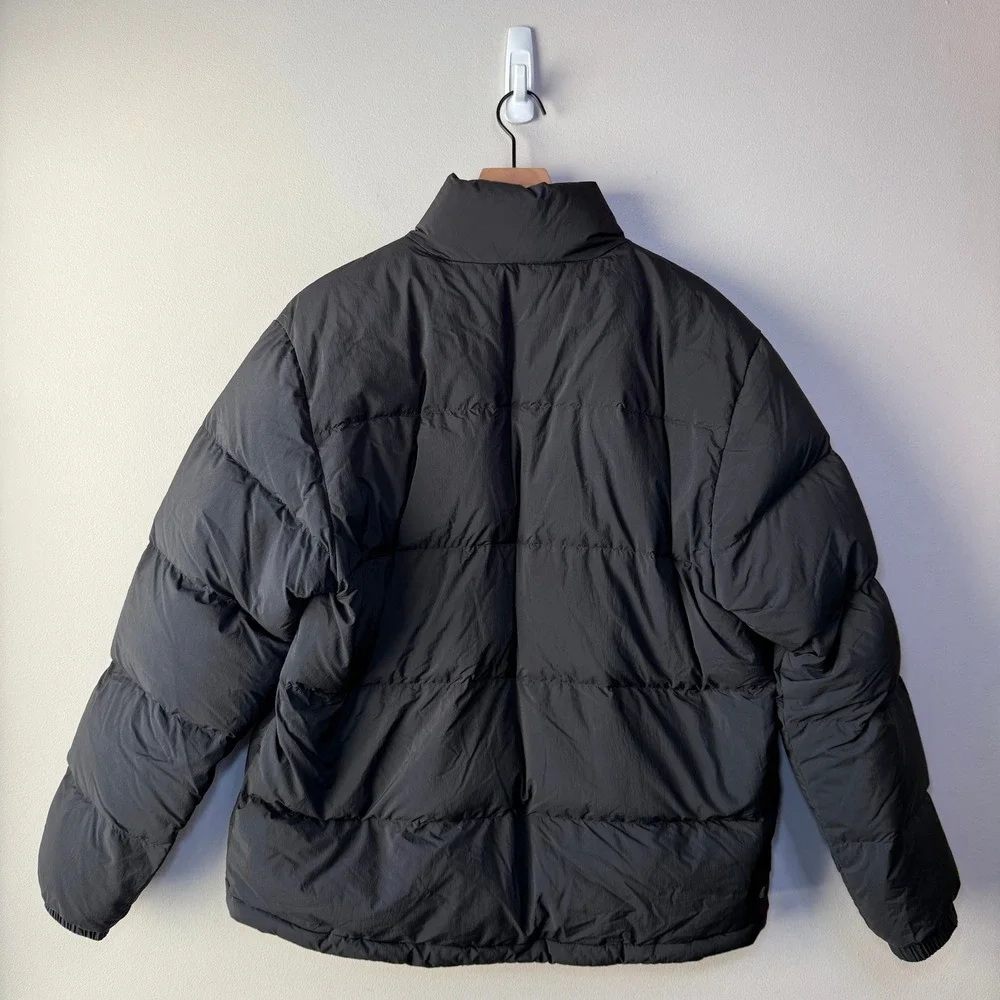 Adidas Puffer Jacket Down Filled Hooded Winter Coat Black Men's Size Medium